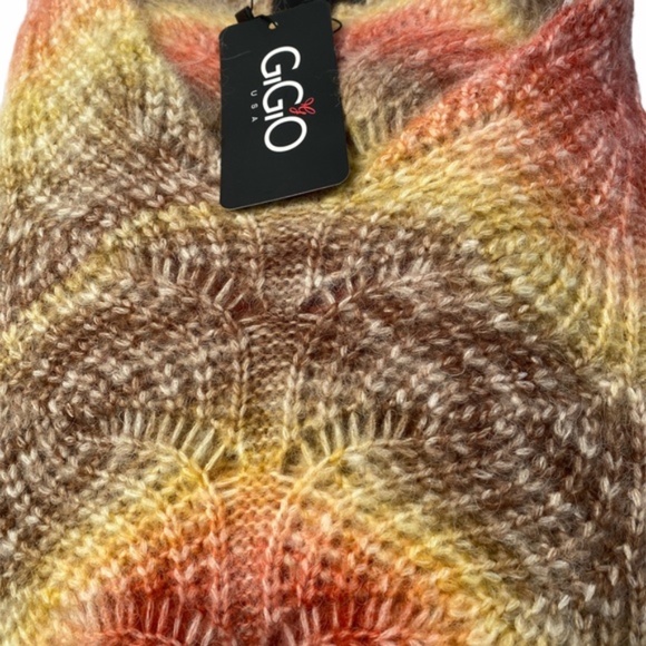 Coral Mocha Chevron Oversized Sweater USA - Picture 5 of 6